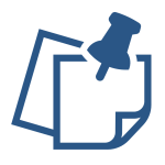 Pinned Post it notes representing context workshops