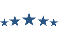 5 stars in blue representing Business Excellence